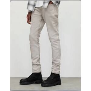 AllSaints Jeans Rex Overdye Jeans Mens 32x30 Grey Skinny Button Fly